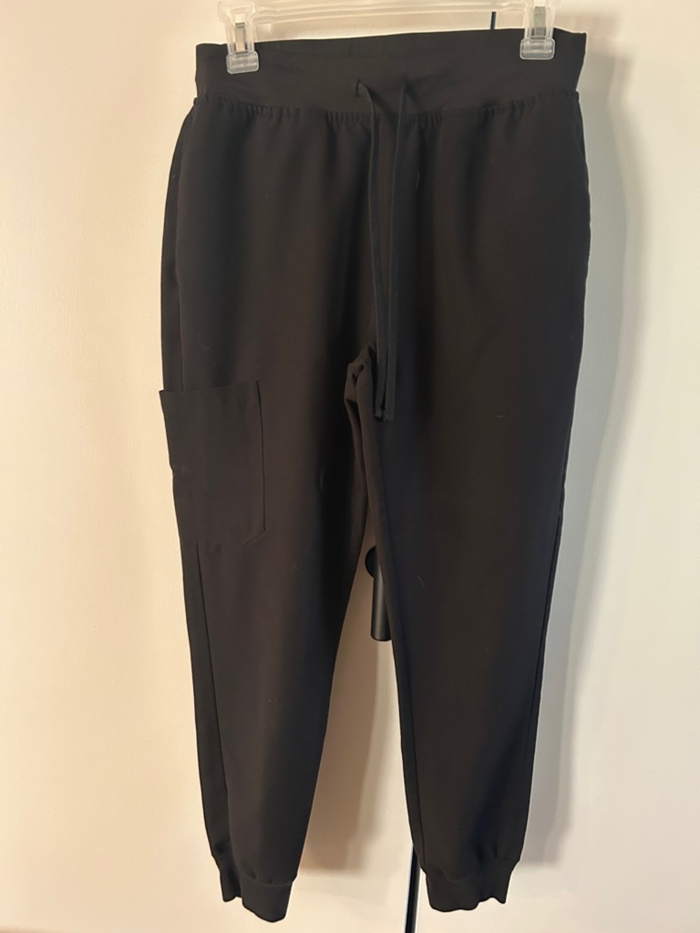 Mandala Women’s Black Drawstring Jogger Scrub Pants with Side Pocket